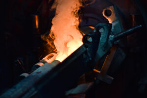 Rotary Forging Process Step 2-Preheat