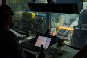 Rotary Forging Process Step 3- Load Forge